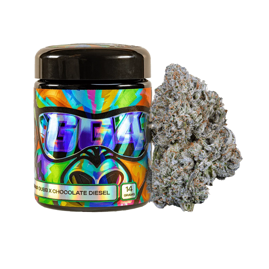 Freshy Fine GG4 (Gorilla Glue #4) Flower Jar – 14g Freshy Fine GG4 (Gorilla Glue #4) Flower Jar – 14g